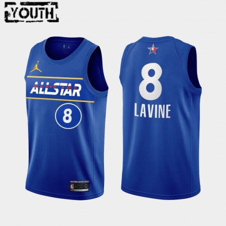 Maglia NBA Chicago Bulls Zach LaVine 8 2021 All-Star Jordan Brand Blu Swingman - Bambino
